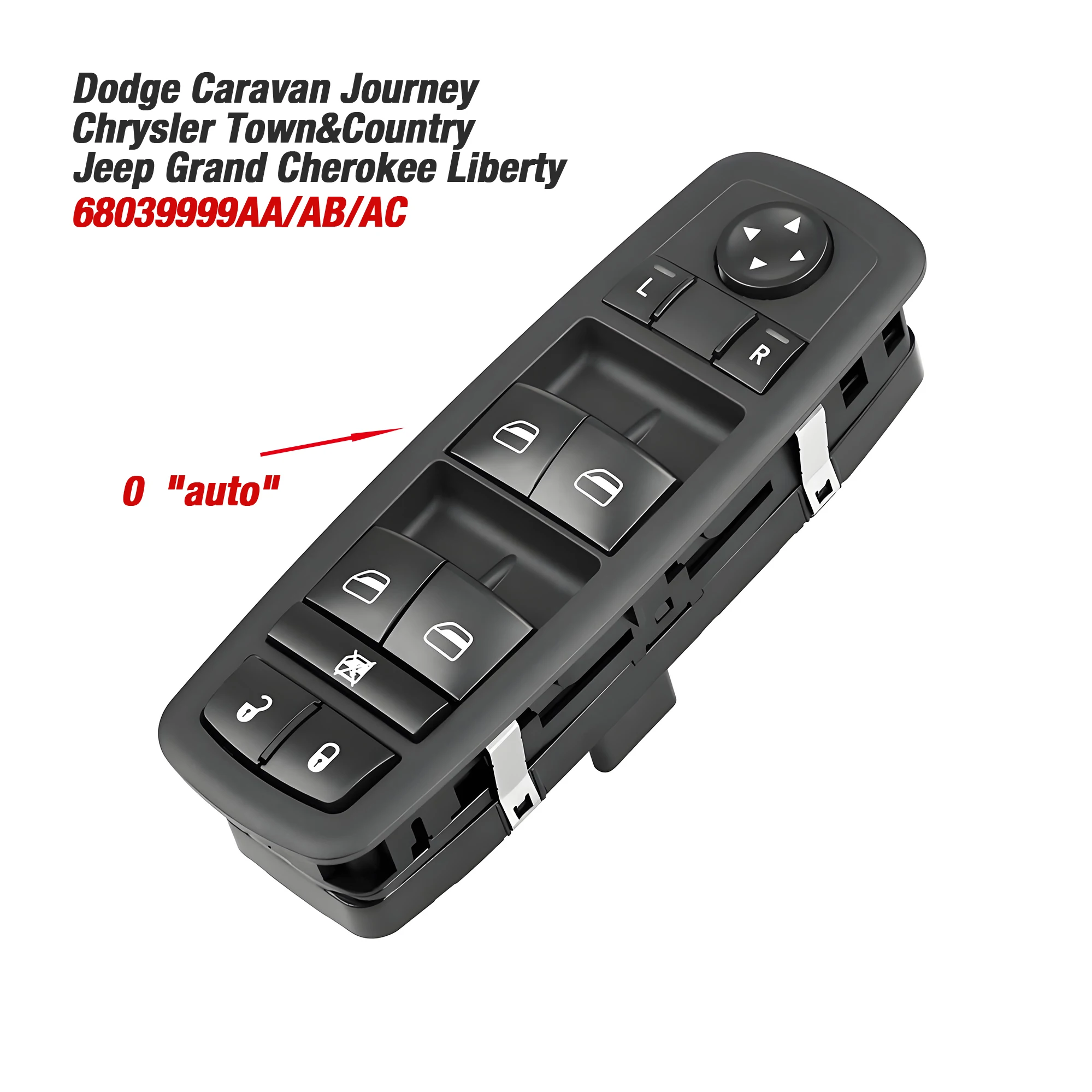 

68039999AA 68039999AB For Dodge Grand Caravan Journey,Chrysler Town Jeep Liberty,Master Power Window Lifter Control Switch