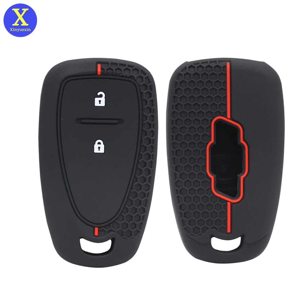 Xinyuexin Silicone Skin Case Cover for Chevrolet Tracker 2 Button Remote Key Fob Protection 2 Pcs/lot