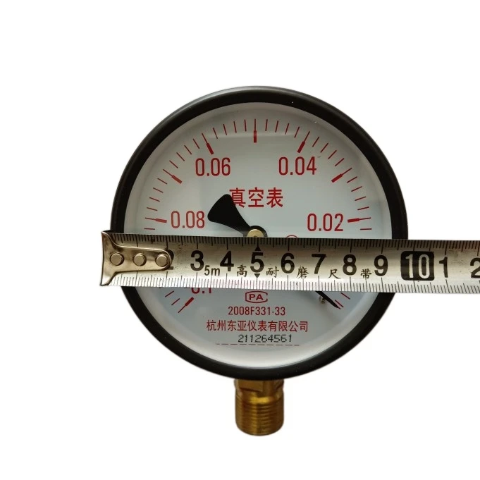 Y100 Radial Pressure Vacuum Gauge-0.1-0mpa Vacuum Negative Pressure Spring Tube Hangzhou East Asia Instrument