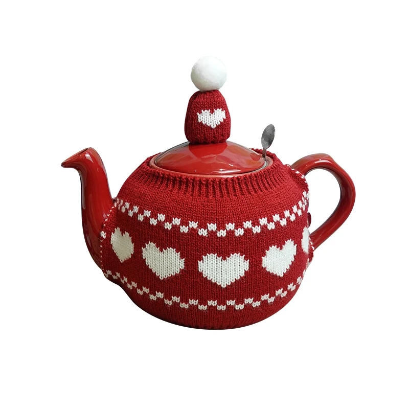 

London Pottery Teapot Knit Cover 80% Wool Knit kettle fabric cozy for 600ml teapot decoration