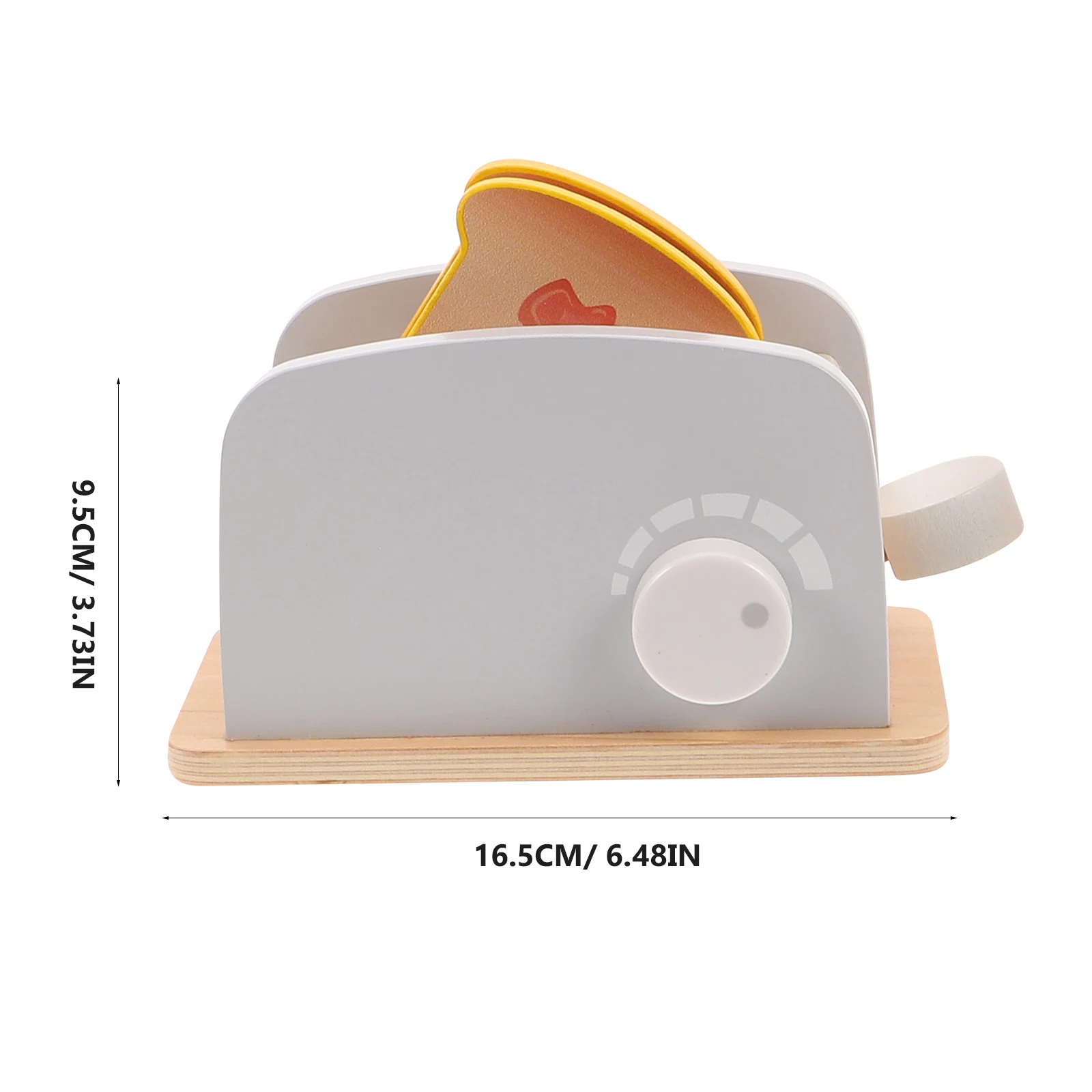 1 مجموعة محمصة خشبية التظاهر اللعب الإفطار اكسسوارات مونتيسوري المطبخ Playset صانع الخبز الصغير دمية المطبخ لعب الأدوار