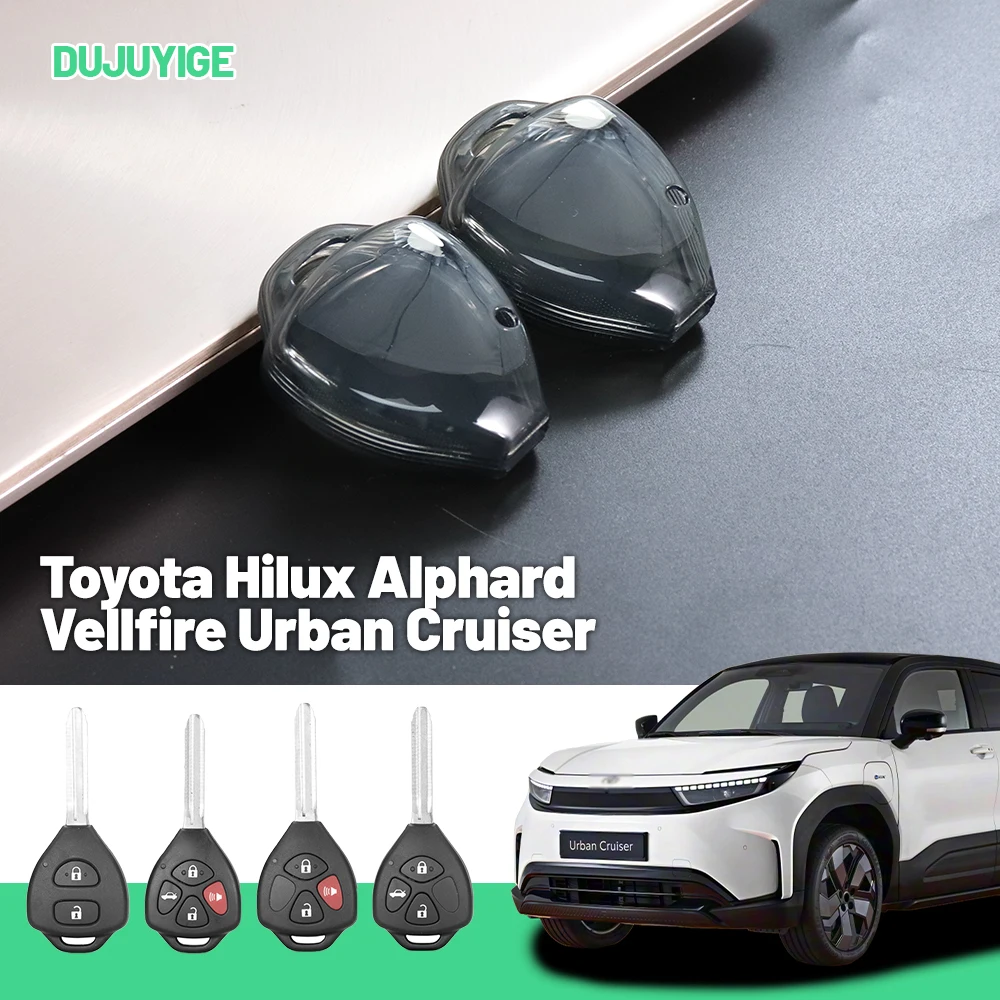 

Clear TPU Car Key Case For Toyota Hilux Alphard Vellfire Urban Cruiser Key Fob Cover Protector Shell Auto Accessories
