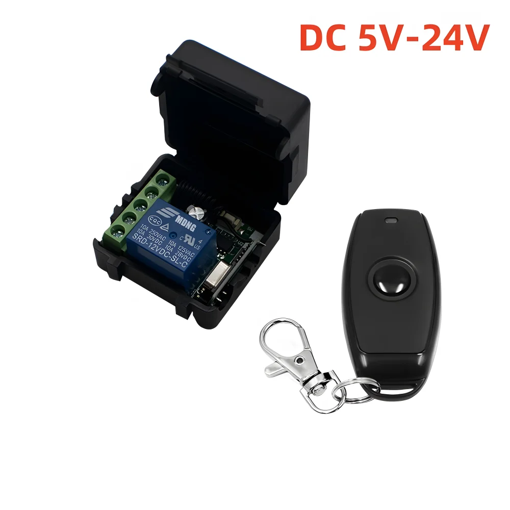 สวิตช์ควบคุมระยะไกลประตูแบบสากล433MHz DC12V ที่เปิดประตูโรงรถ10A 15V โมดูลเล็กรีโมทคอนโทรลสำหรับล็อคแม่เหล็กไฟฟ้า