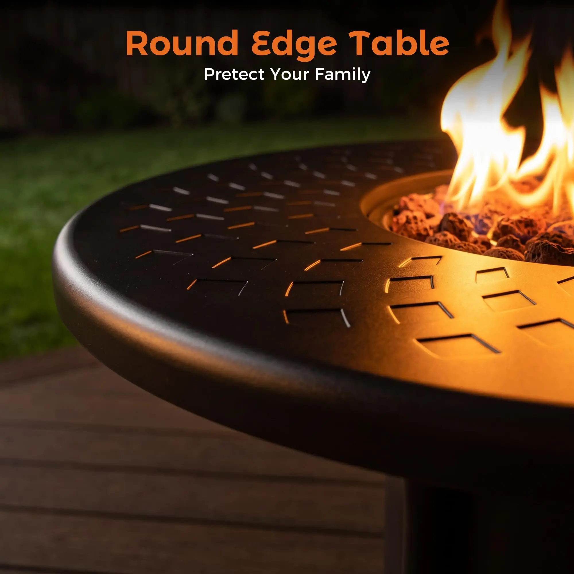 Dual 1-Pound Propane Fire Pit Outside