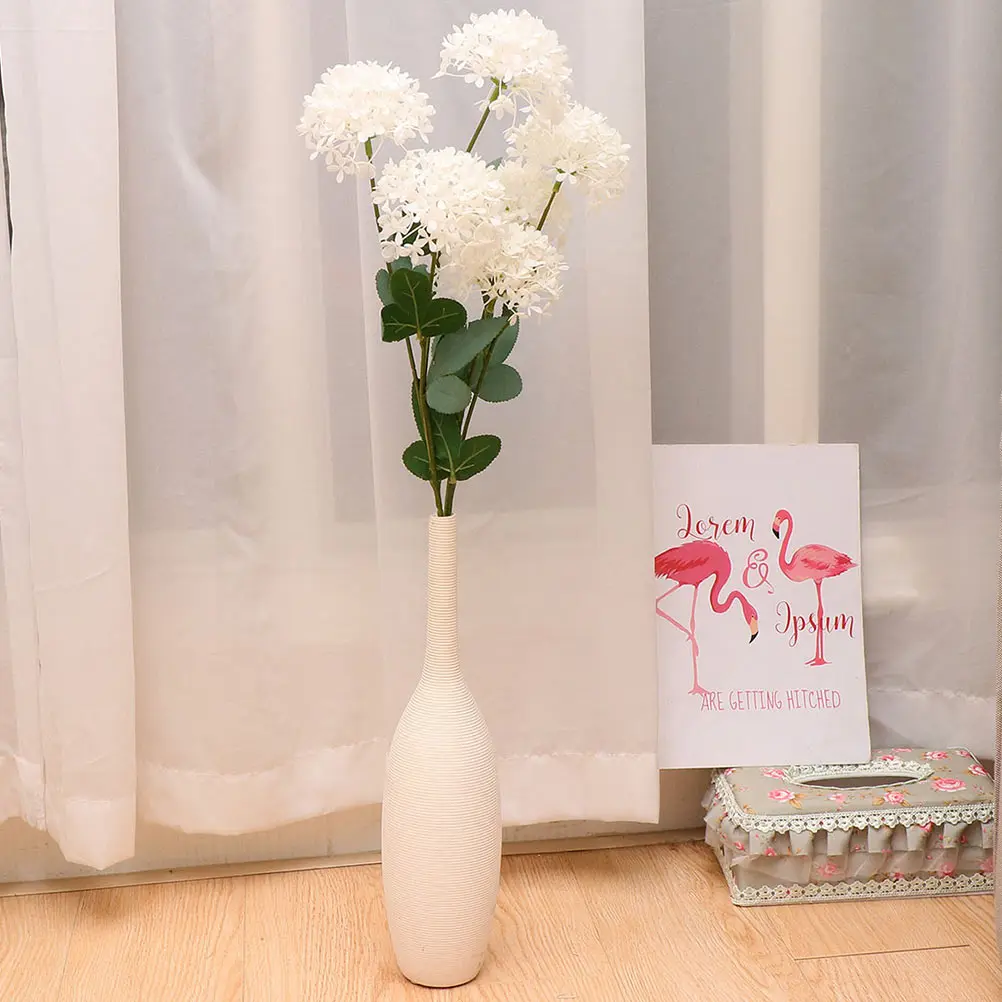 

2 Pcs Wooden Hydrangea Decoration Decorations Decorative Flower Fake Bulk Artificial Wedding Plastic Simulation Bride