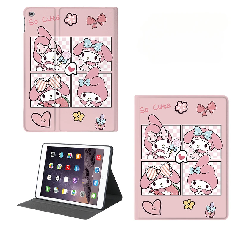 

Kawaii Melody Ipad Case For 10th Generations 10.9inch 20 21 10.2in Pink Cute Case Pro Air3 10.5in Mini4 5 Tablet Case Cover Gift