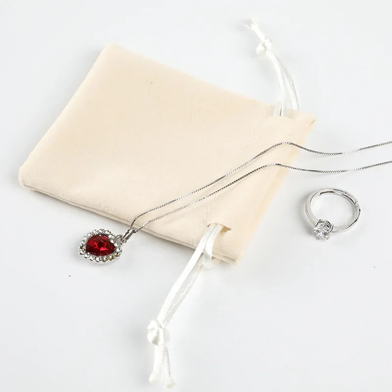 Haute 10pcs/lot Ring Bracelet Gift Packaging Drawstring Velvet Bag Beads Storage Wedding Christmas Party Jewelry Packing Pouches