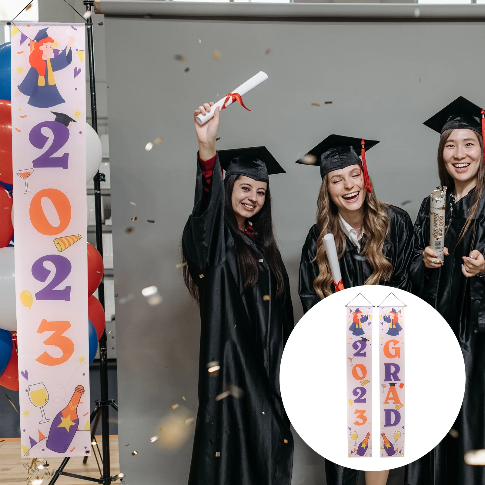 

Graduation Couplets Decor Graduation Porch Sign Couplet 2023 Party Supplies Reusable Grad Season Porch Signs Festive Home Themes