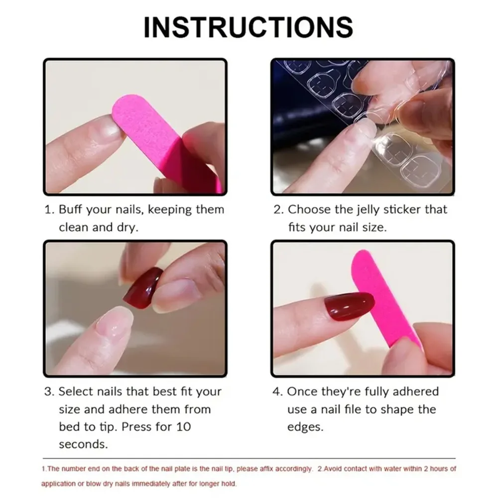 Waterproof Christmas Ballerina False Nails Press on Nails Full Cover Nail Tips Detachable Wearable False Nail Women