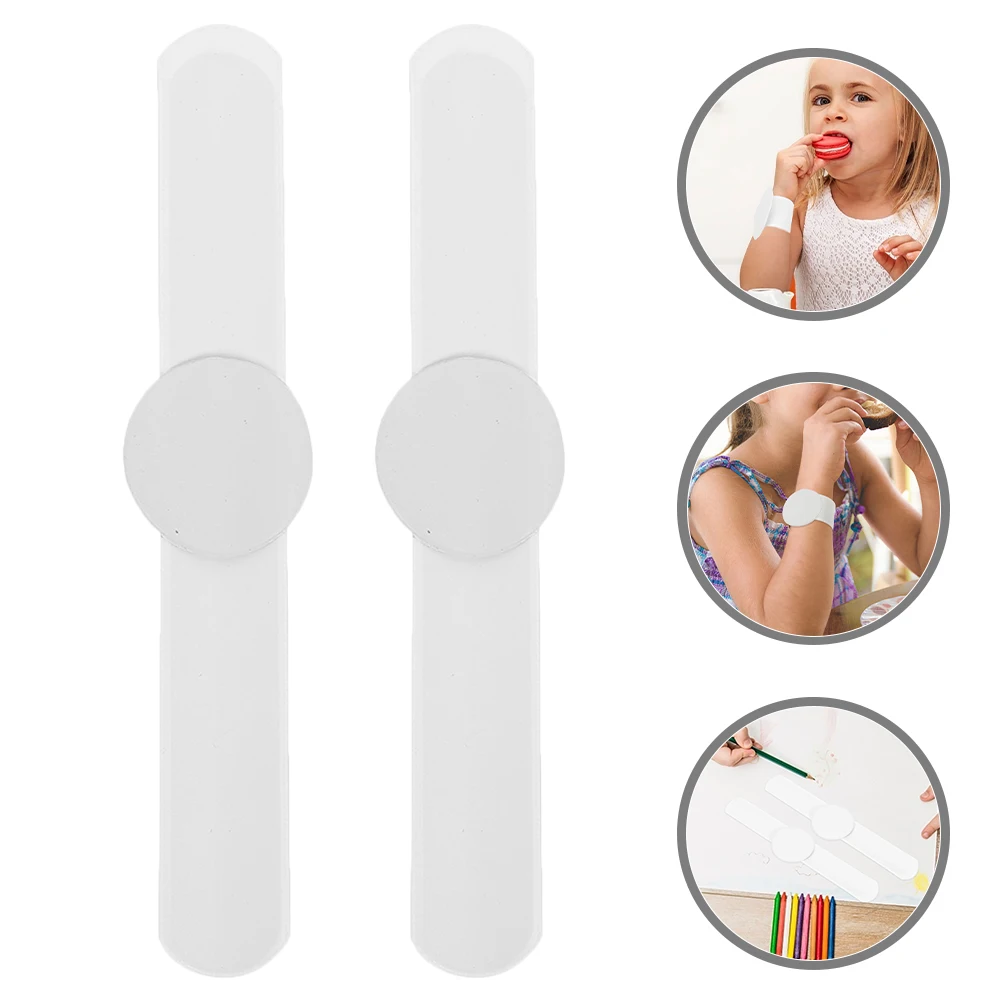 

6 Pcs Pat Ring Bracelet Wrist Band Kids Slap Bracelets Wristband Iron Graffiti Craft Diy Bands Child