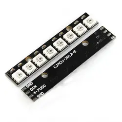 8-kanałowy WS2812 5050 światła LED RGB wbudowany w pełnym kolorze napędzany rozwój pokładzie 8 bitów taśmy kształt pokładzie elektroniczny DIY