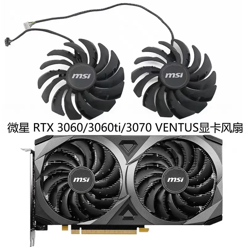 For MSI RTX 3060 3060 Ti 3070 VENTUS 2X Graphics Card Fan PLD10010B12HH