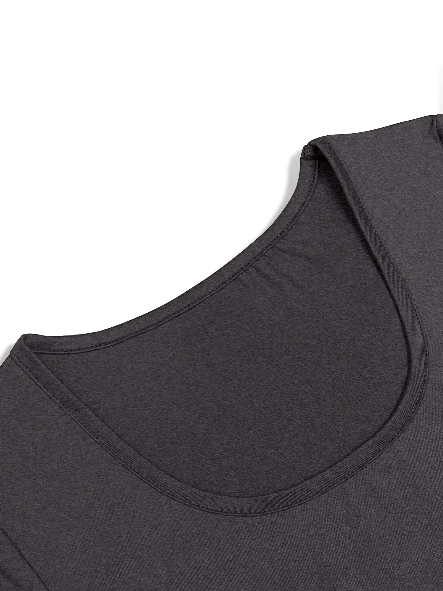 Minimalist U‑Neck Long Sleeve Blouse, Tailored Slim‑Fit Shirt for Office Meeting & City Daily Styling view 5