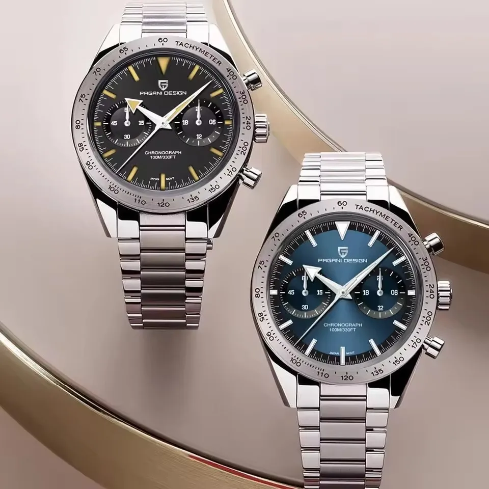 

PAGANI DESIGN Retro Luxury Quartz Men watch Japan Movt 316L All Steel Chronograph Sapphire mirror Luminous Waterproof Man watch
