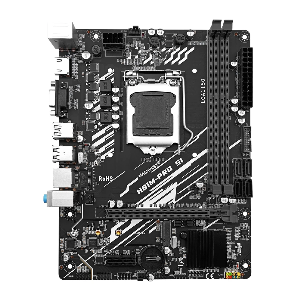 MACHINIST 마더보드 LGA 1150 NGFF M.2 슬롯 지지대 i3 i5 i7/Xeon E3 V3 프로세서, DDR3 데스크탑 RAM H81M-PRO VGA 메인보드, H81