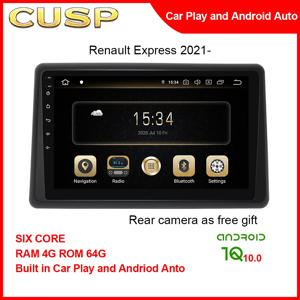 

Android 10.0 Big Screen Car GPS Tracker For Renault Express 2021- 9inch RAM 4G ROM 64G Car Stereo Car Radio Bluetooth Car Play