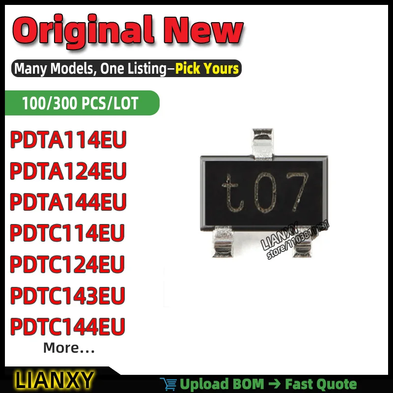 PDTC114EU PDTC144EU PDTC124EU PDTA114EU PDTC143EU PDTA124EU PDTA144EU PDTC115EU SC-70 NPN Pre-Biased Transistor New Original