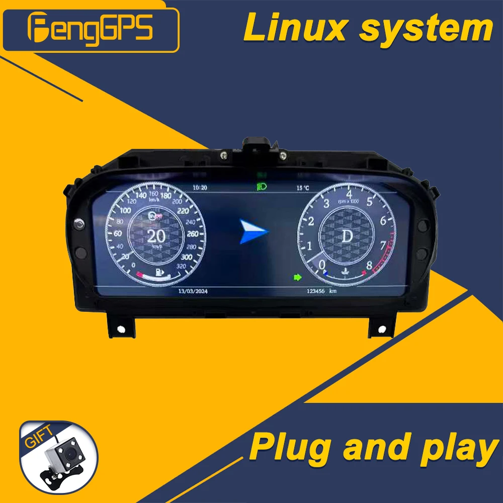 12.3''Inch Speedometer LCD Dashboard Panel For Jaguar F-TYPE 2012-2023 Digital Instrument Cluster Virtual Cockpit HUD Display