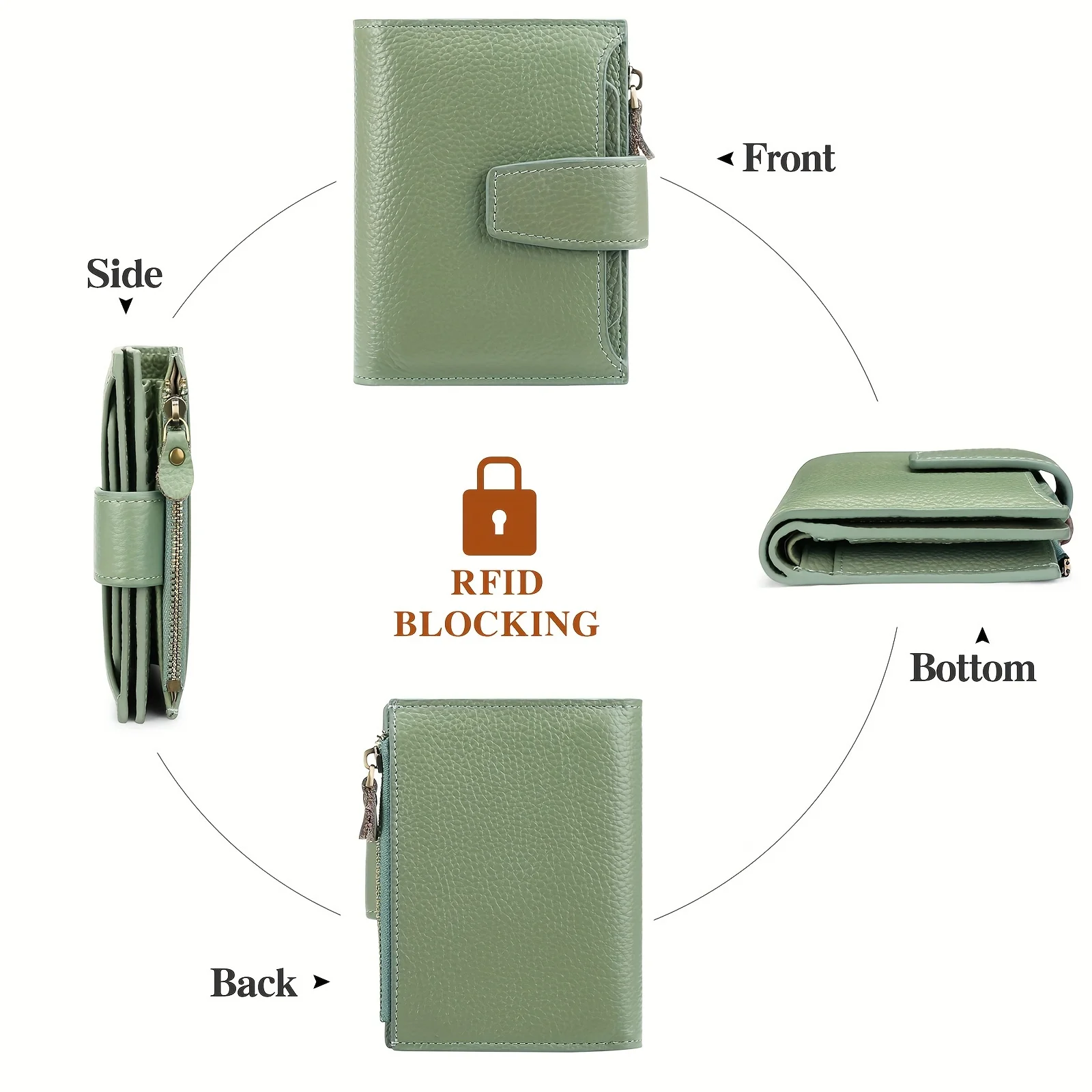 Chic Mini Solid Color Womens Short Wallet - Stylish Minimalist Design, Handy Coin Purse & Secure Credit Card Holder for Versatil