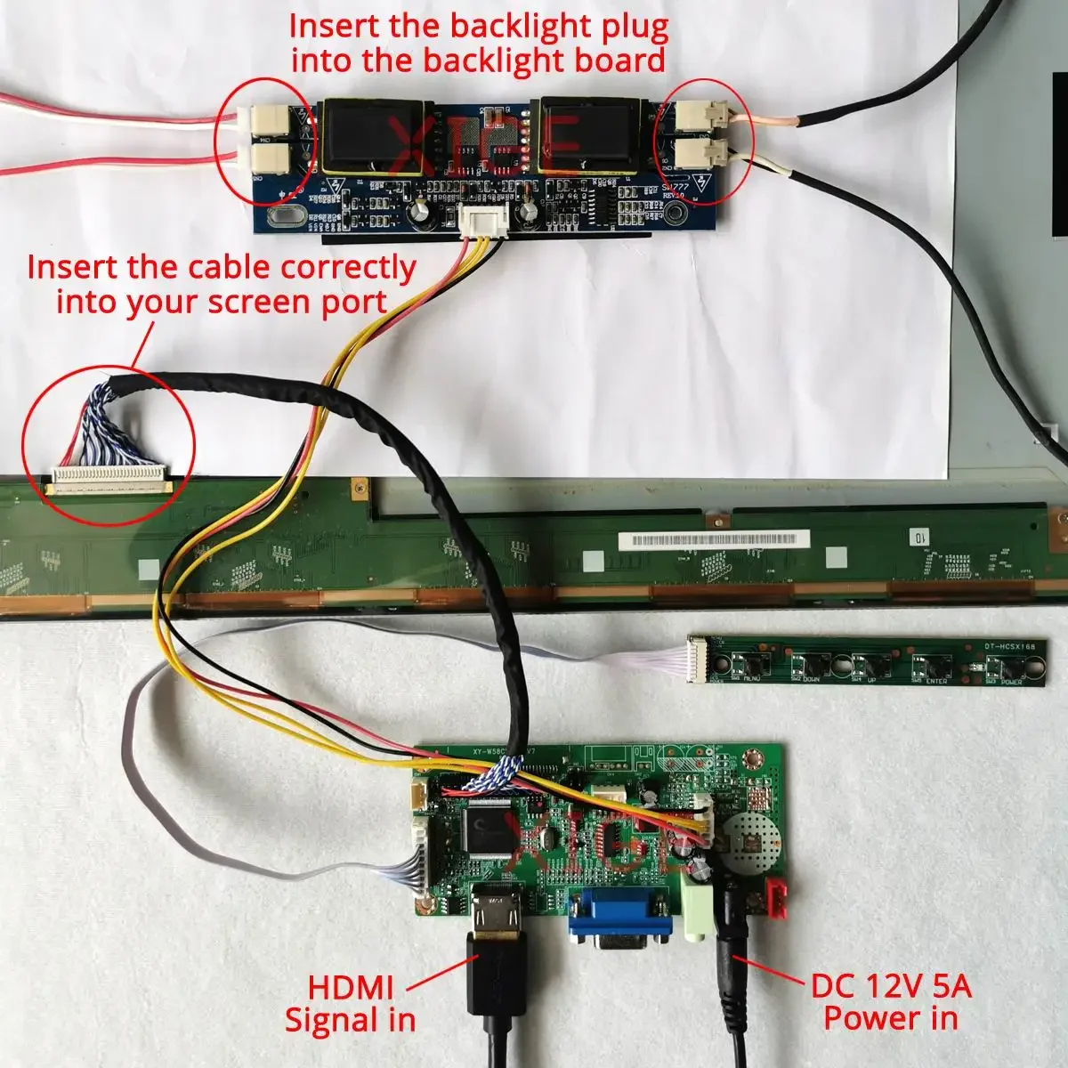 Placa de acionamento do controlador do monitor caber ht190e01 hsd190me13 hsd190men3 hsd190me12 1280*1024 lvds 30 pinos 4-ccfl 1280x1024 hdmi + vga kit