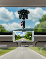 Suction Cup Car Phone Holder for Video Shooting Film Recording Mobile Cellphone POV Stand Smartphone Car Vlog Support Tripod