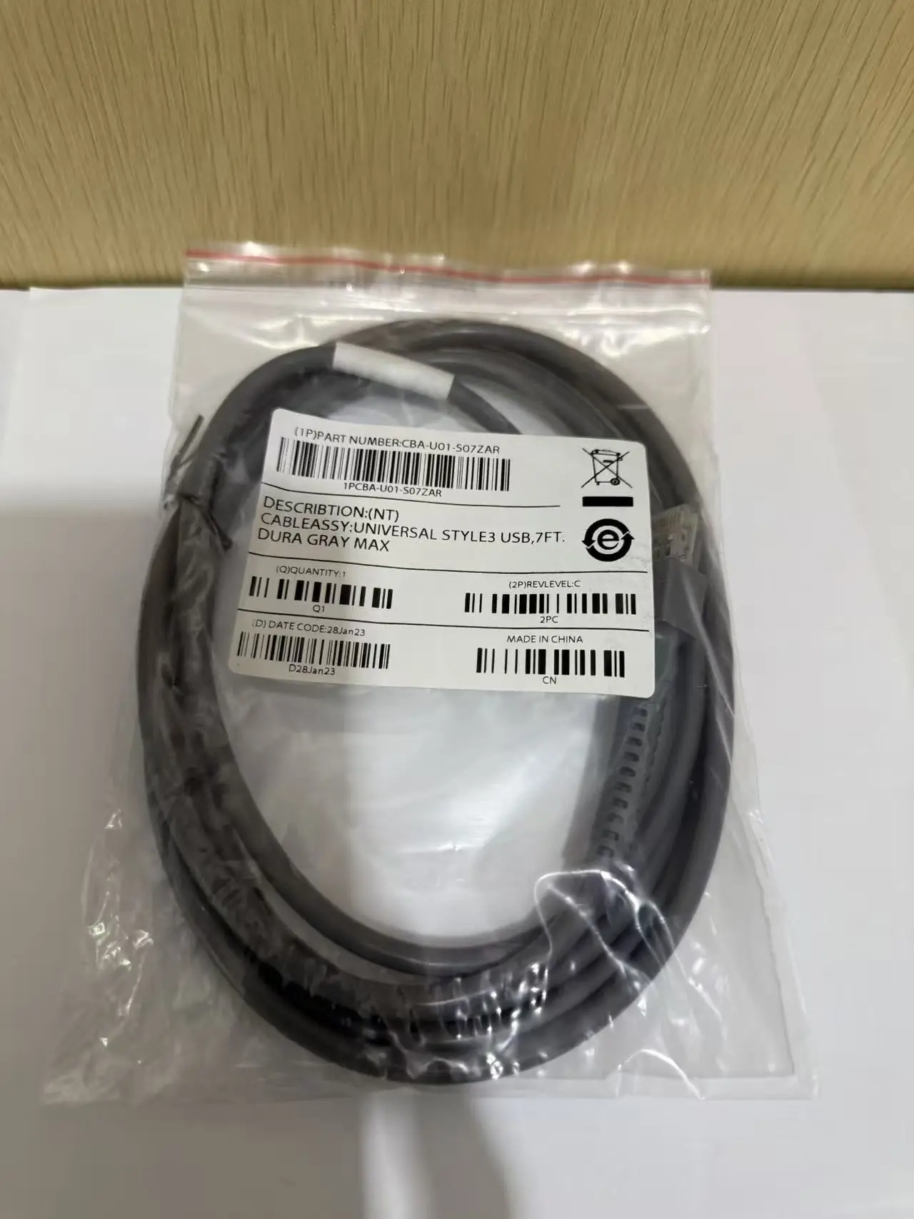 USB data cable, suitable for zebra bar scanners