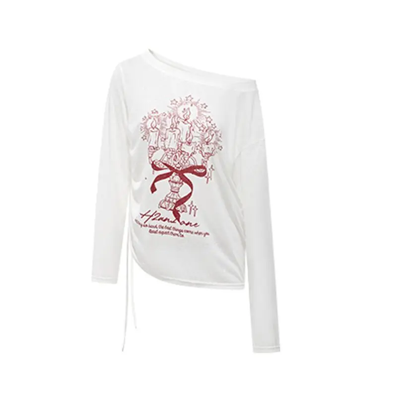 

Long Sleeve T-Shirts Womens Cotton Blend Slim Fit Minimalist Street Chic Comfortable Breathable Travel Relaxed Stylish Daily