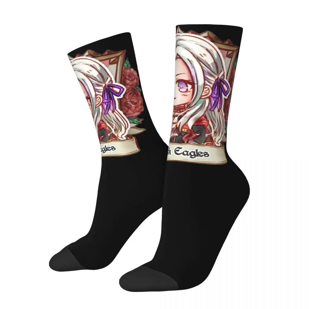 Edelgard Of The Black Eagles Merch Socks Non-slip Fire Emblem Games Sport Crew Stockings Comfortable for Men's Present