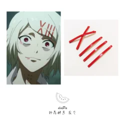 Brdwn Tokyo Ghoul Womens JUZO SUZUYA REI Cosplay Hairpin Hairwear 5pcs/set