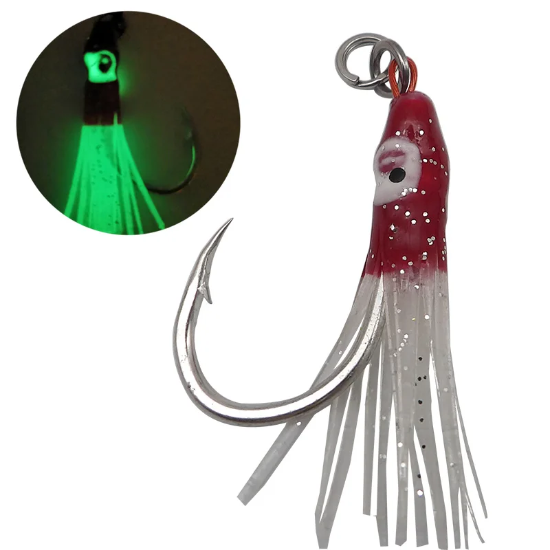 Señuelo luminoso calamar anzuelo ayuda jigging mar brillante efectivo - imagen 5