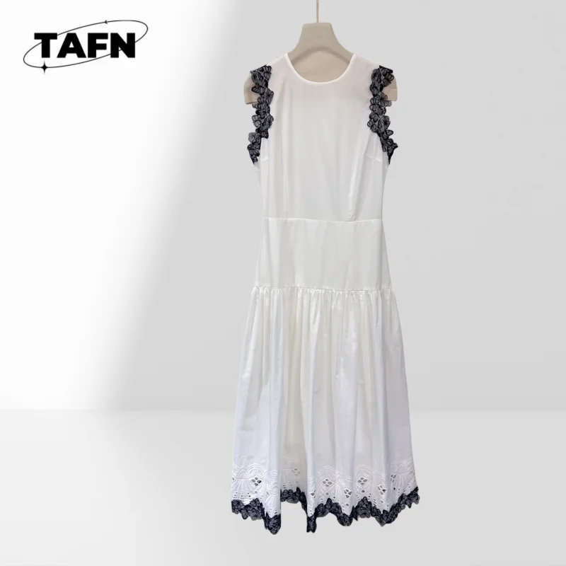 الصناعة الثقيلة تحديد المواقع التطريز القطن التطريز فستان بسيط شارع العليا جميلة كل مباراة الموضة AG2316 #1