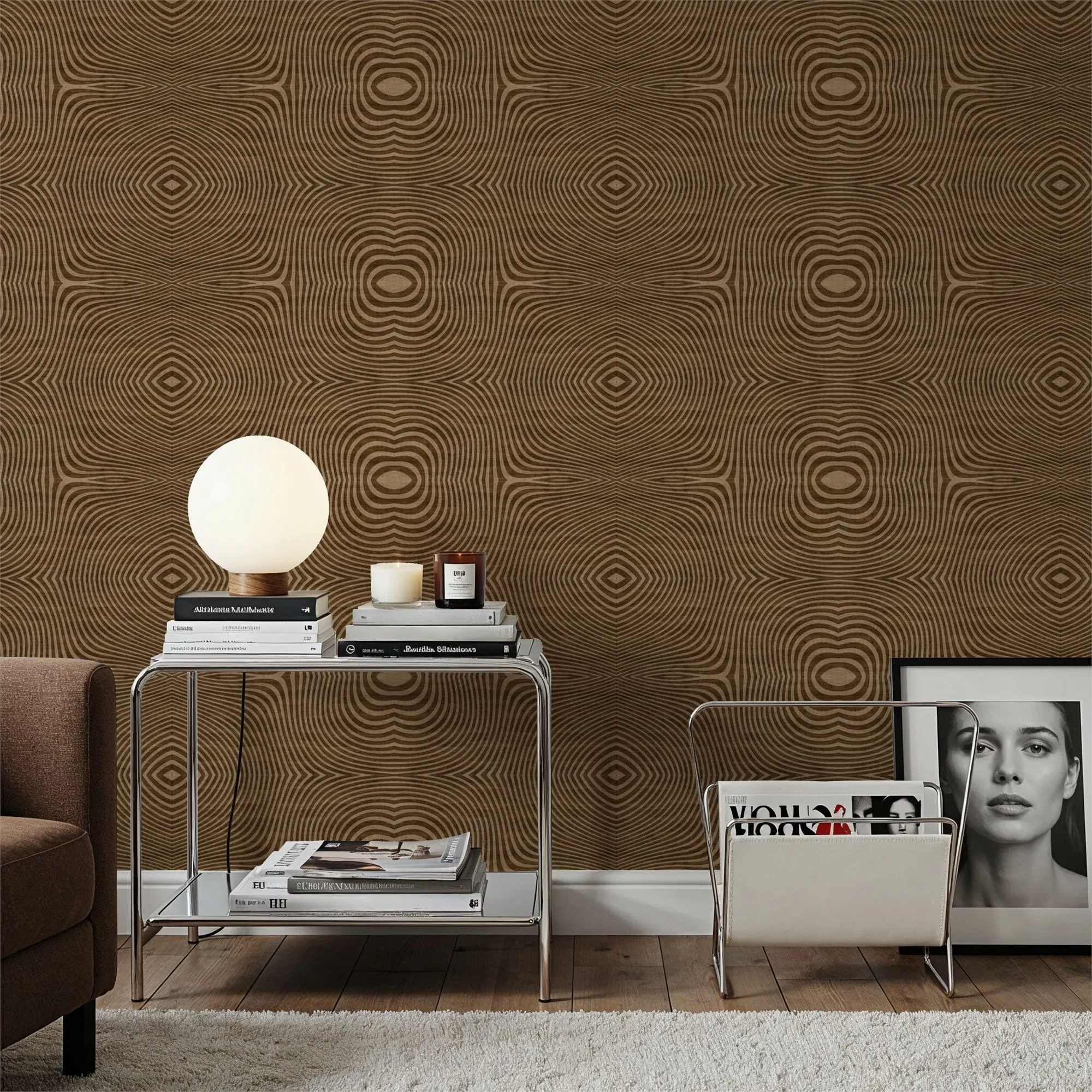 Bouncing Wood Small Custom Wallpaper Wall Mural for Living Room