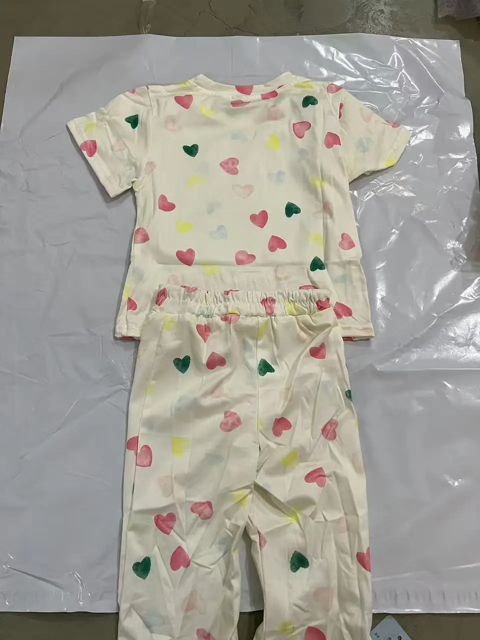 Girls' Short-Sleeved T-Shirt 2025 New Summer Clothing for Small and Medium-Sized Children, Baby Children's Clothing Tops, Striped Suit, Casual Two-Piece Set