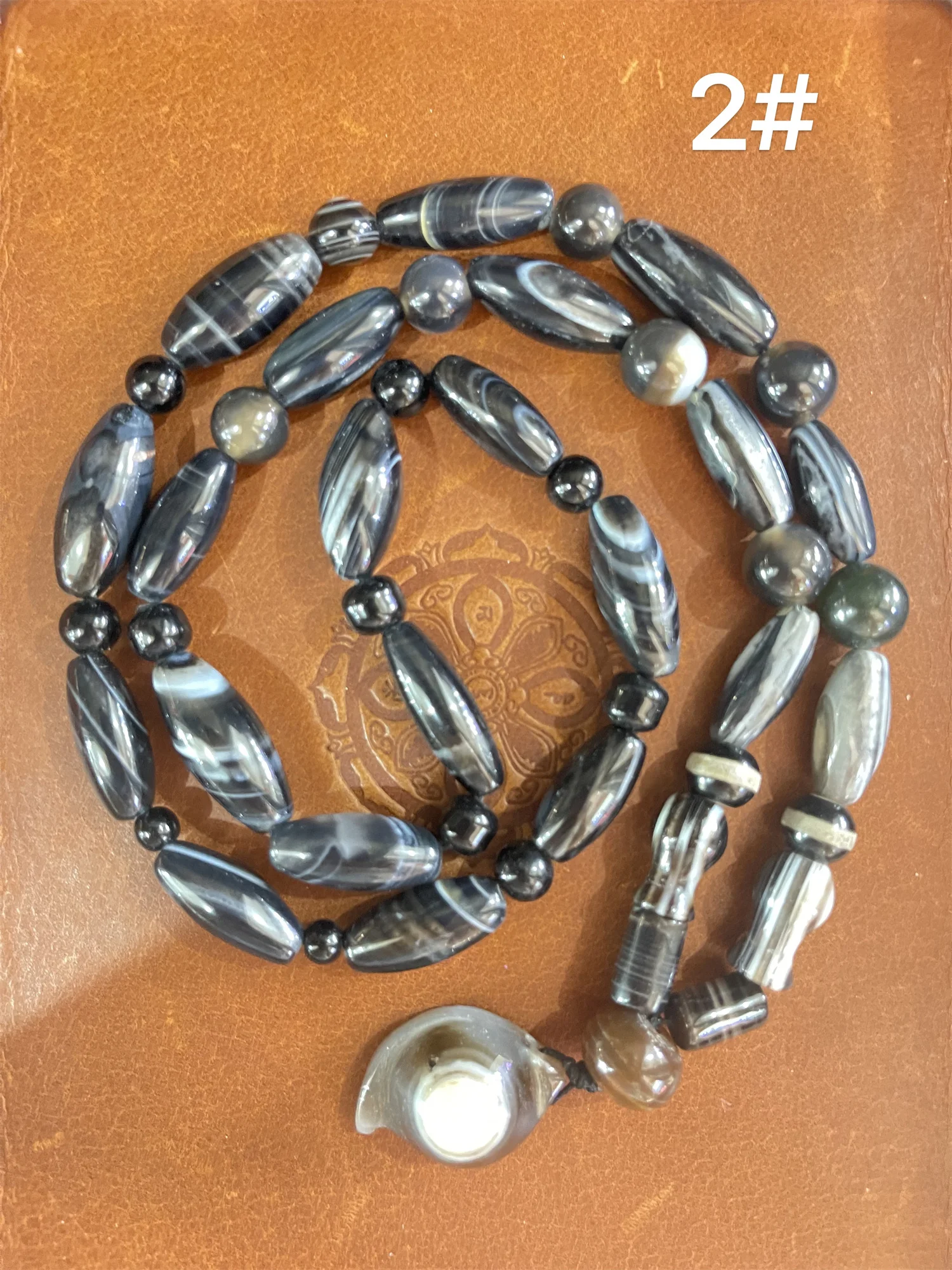 1pcs/lot striped old agate natural stone design string pendant necklace Exotic ethnic style Male and female couples Collectible