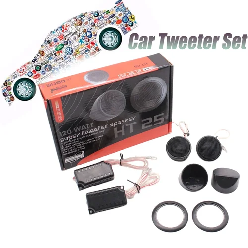 Altavoz HT25, altavoces Tweeter de Audio para coche, Tweeter de cúpula fuerte para coche, Mini altavoces de Tweeter alto, altavoz automático de película de seda, 2 uds.