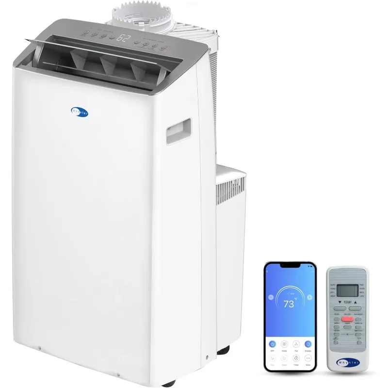 Whynter Inverter Portable Air Conditioner 14,000 BTU with Dual Hose, Dehumidifier, Cooling Fan & Smart Wi-Fi for 600 Sq Ft Rooms