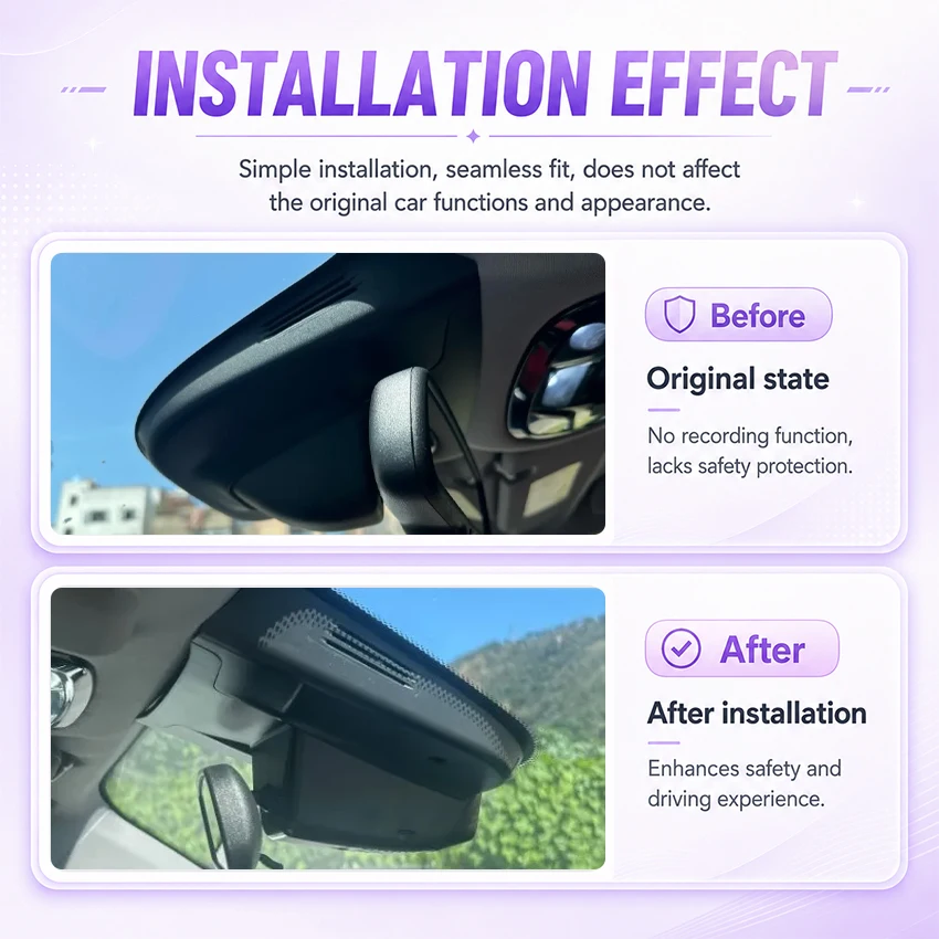 For Alfa Romeo Giulia/Stelvio Quadrifoglio QV Veloce Sprint 4K Plug And Play WiFi Car DVR Dash Cam, OEM Integration, APP Control