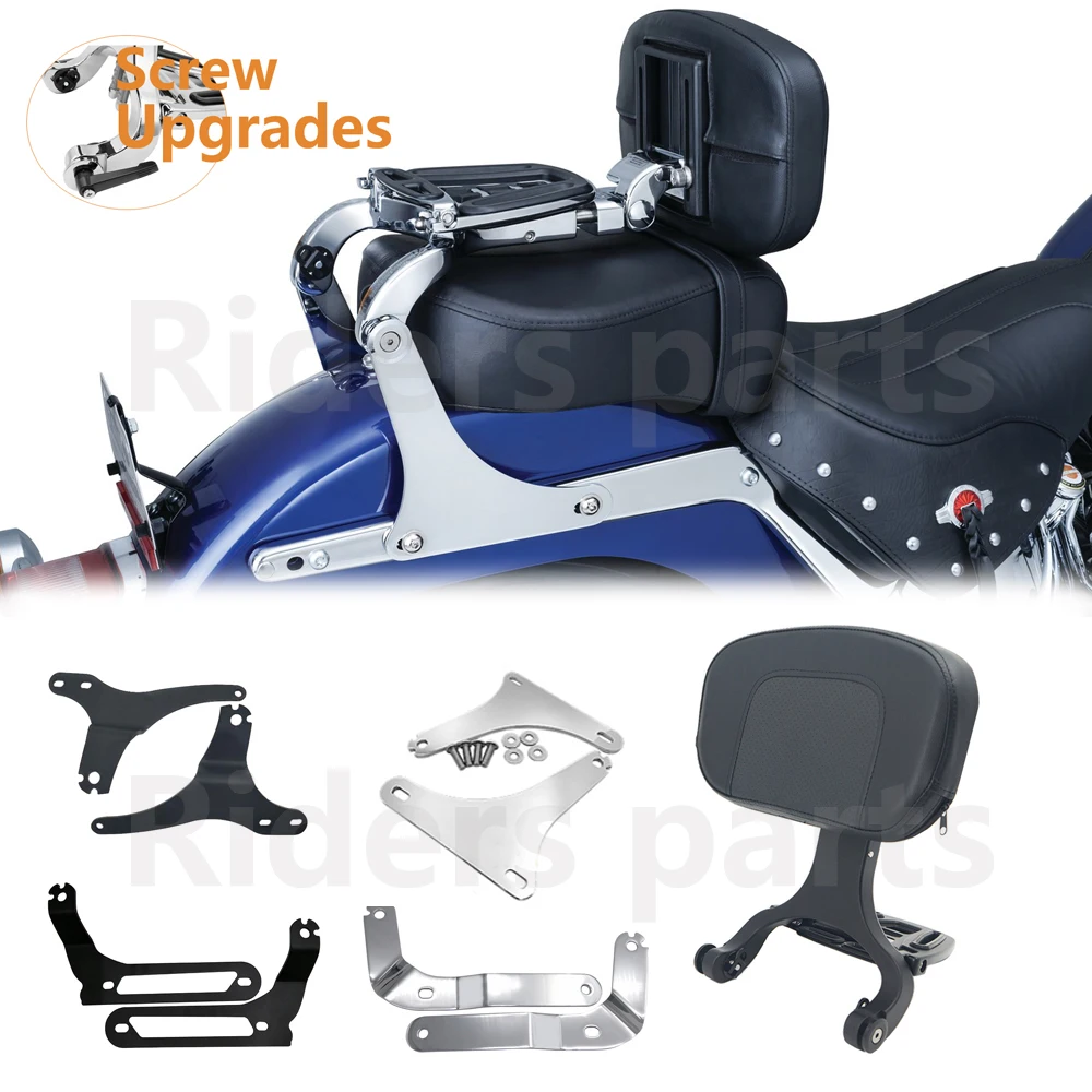 

Multi-Purpose Driver Passenger Backrest Sissy Bar For Harley Fat Boy Street Bob Dyna Softail Sportster Touring Road King