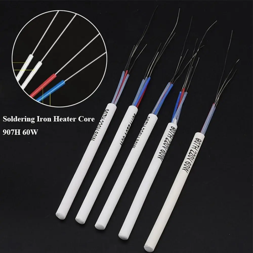 New 907H 60W Soldering Iron Heater Core 230/110V Ceramics 4 Wire Adapter 200-480℃ Metalworking Soldering Station