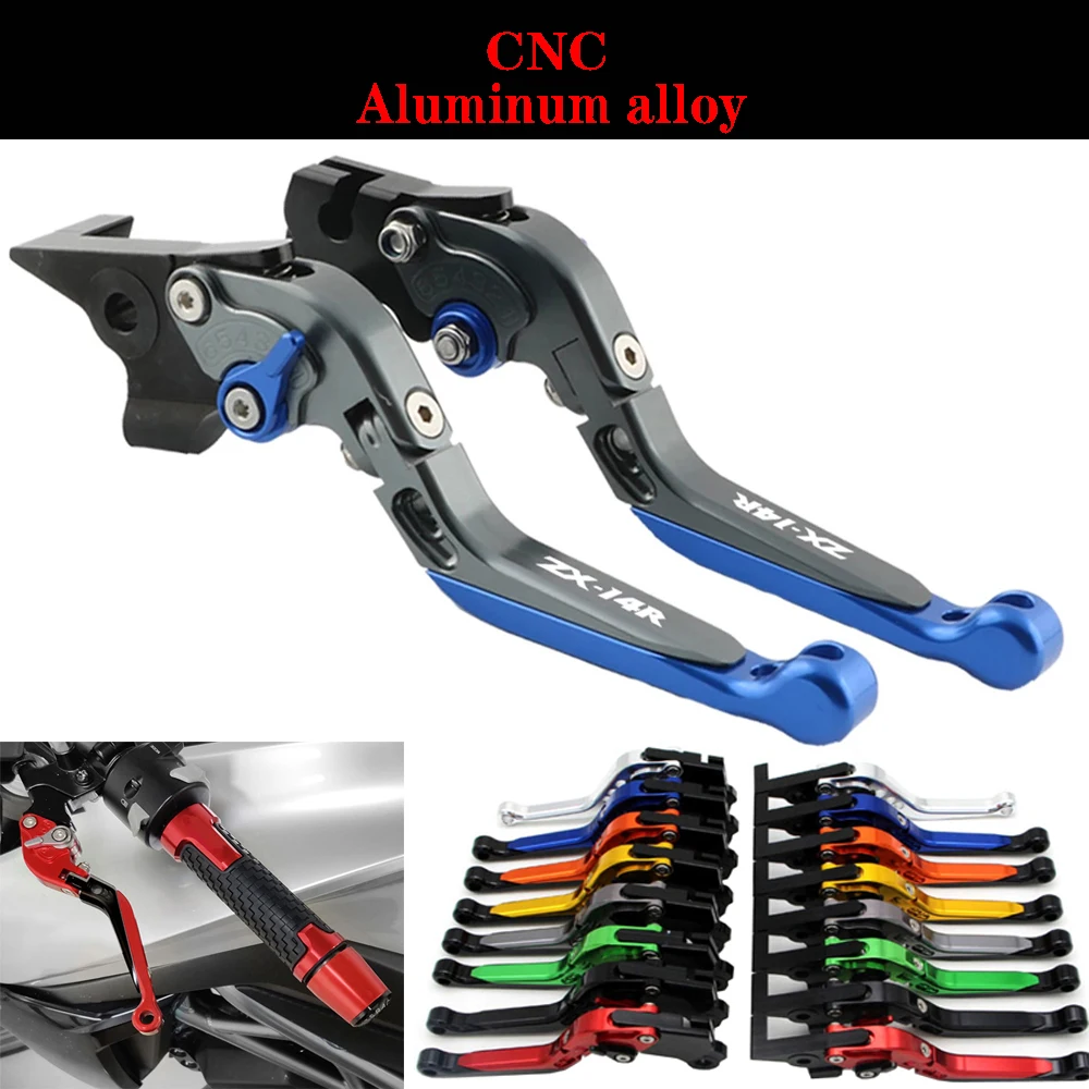 For KAWASAKI ZZR1400 14R ZX-14R 2006 2007 2008 2009 2010 2011 2012-2017 Motorcycle Adjustable Brake Clutch Lever Levers Folding