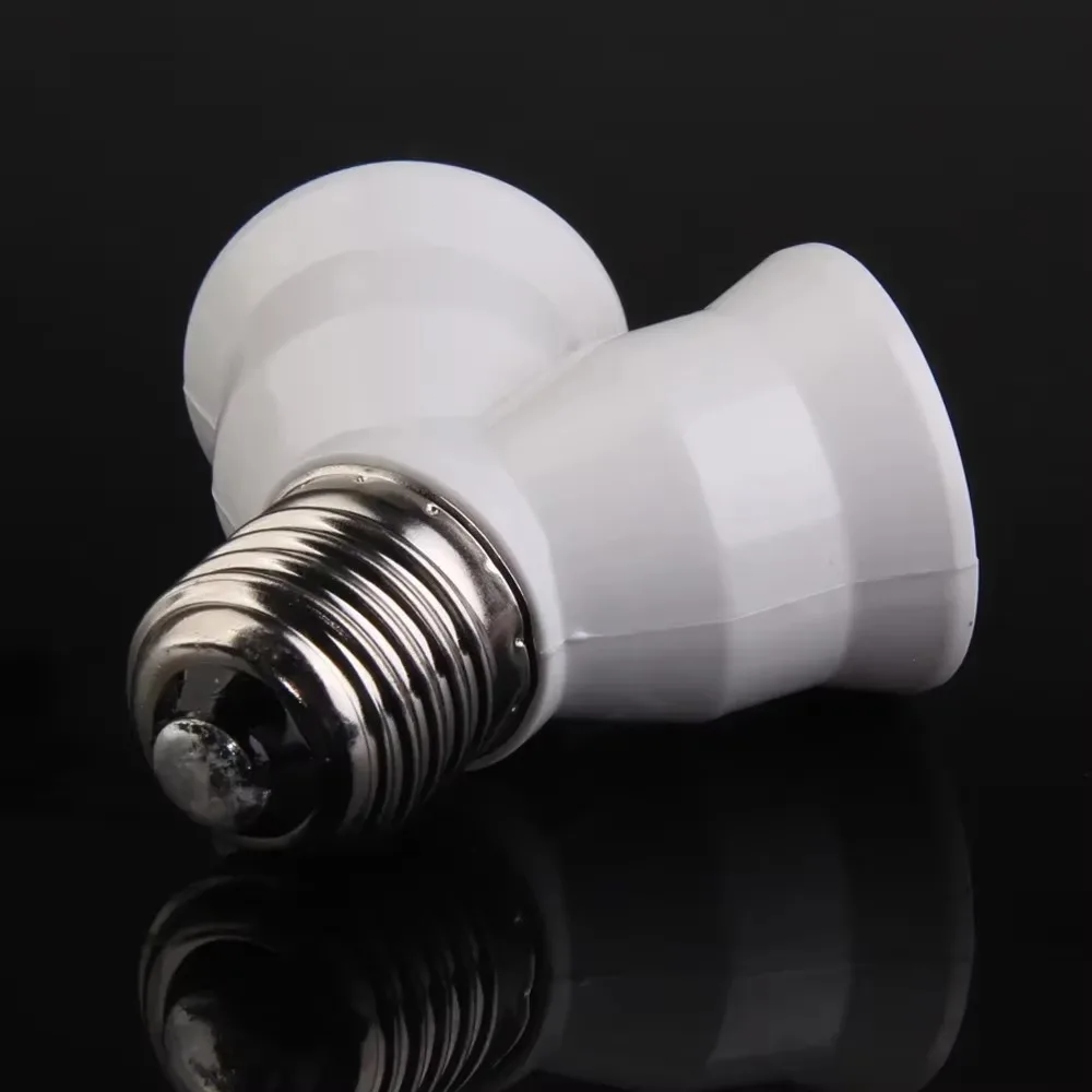 10 Pcs E27 To 2E27 Base Light Lamp Bulb Socket Adapter Converter Lamp Holder for Home Socket Bulb Holder Light