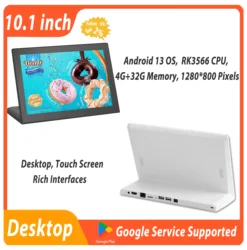 10.1 Inch Android 13 Desktop POS 4G+32G Restaurant POS Loyverse Supported L Shape Menu Tablet Customer Self-service Kiosk