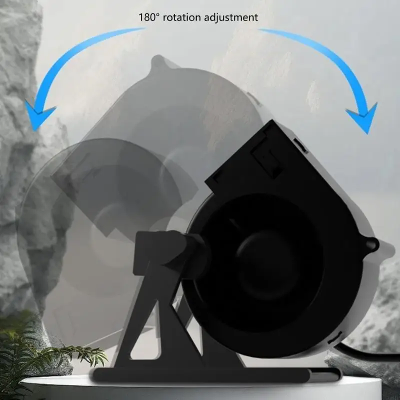 581E USB منفاخ سطح المكتب مروحة 12 فولت لتعزيز التبريد ودعم الحريق #4