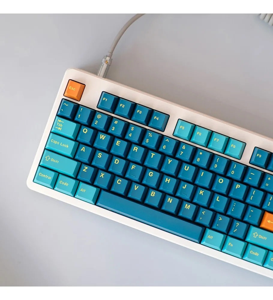 GMK Orange Green Big Leaf ABS Two Color Molded Keycap Cherry Original Height 163 Keys