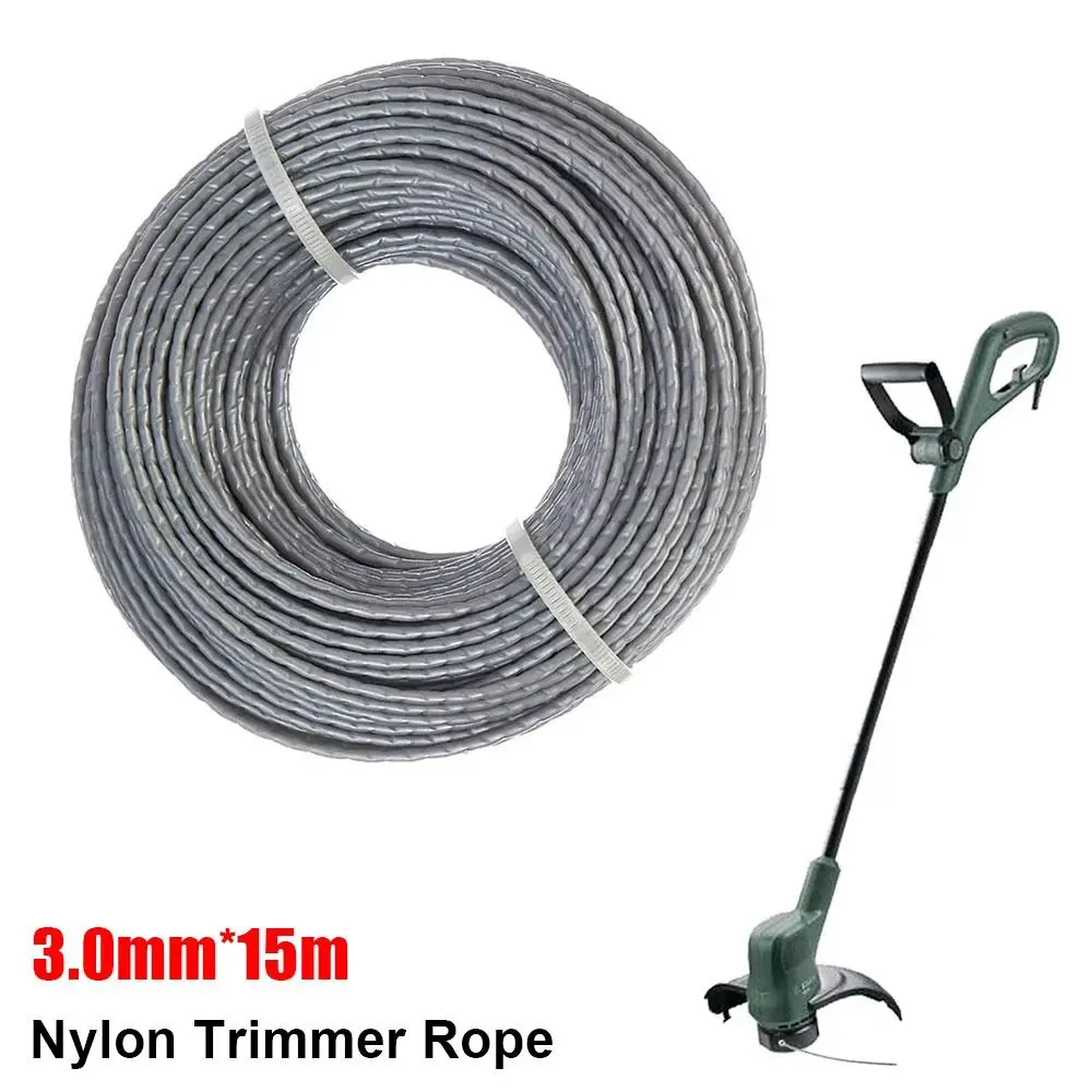 1 لفة دائم القص الانتهازي سلك حبل 3.0 مللي متر * 15 متر دوامة الانتهازي خط النايلون العشب الانتهازي حبل جزازة العشب ملحق #5