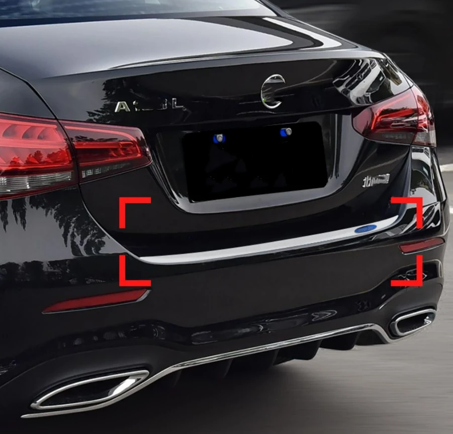 

For Mercedes Benz A Class A180 A200 A220 2019 - 2022 Exterior Accessories Rear Trunk Tailgate Door Strip Streamer Lid Cover Trim