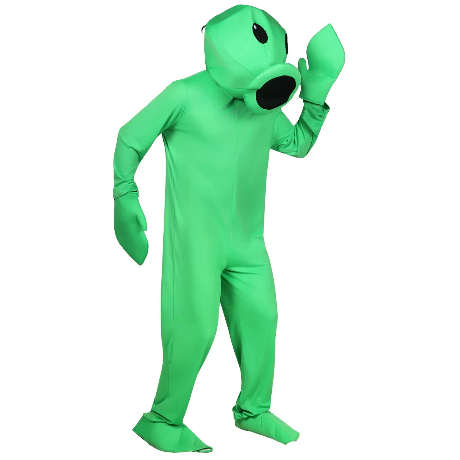 Adult Plant VS Zombie Game Costume Suit Performance Outfit COS Play Onesie Halloween Novelty Clothing Fall Season 