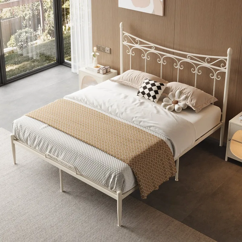 wrought iron bed frame small apartment master bedroom single bed light luxury retro bettgestelle und rahmen bedroom furniture