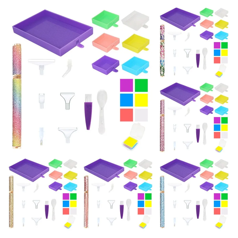 

Блестящая 5D ручка для алмазной живописи, сверлильные точечные ручки, инструмент «сделай сам», многофункциональная ручка с наконечниками и бусинами, предметы для сортировки и искусства планшетов
