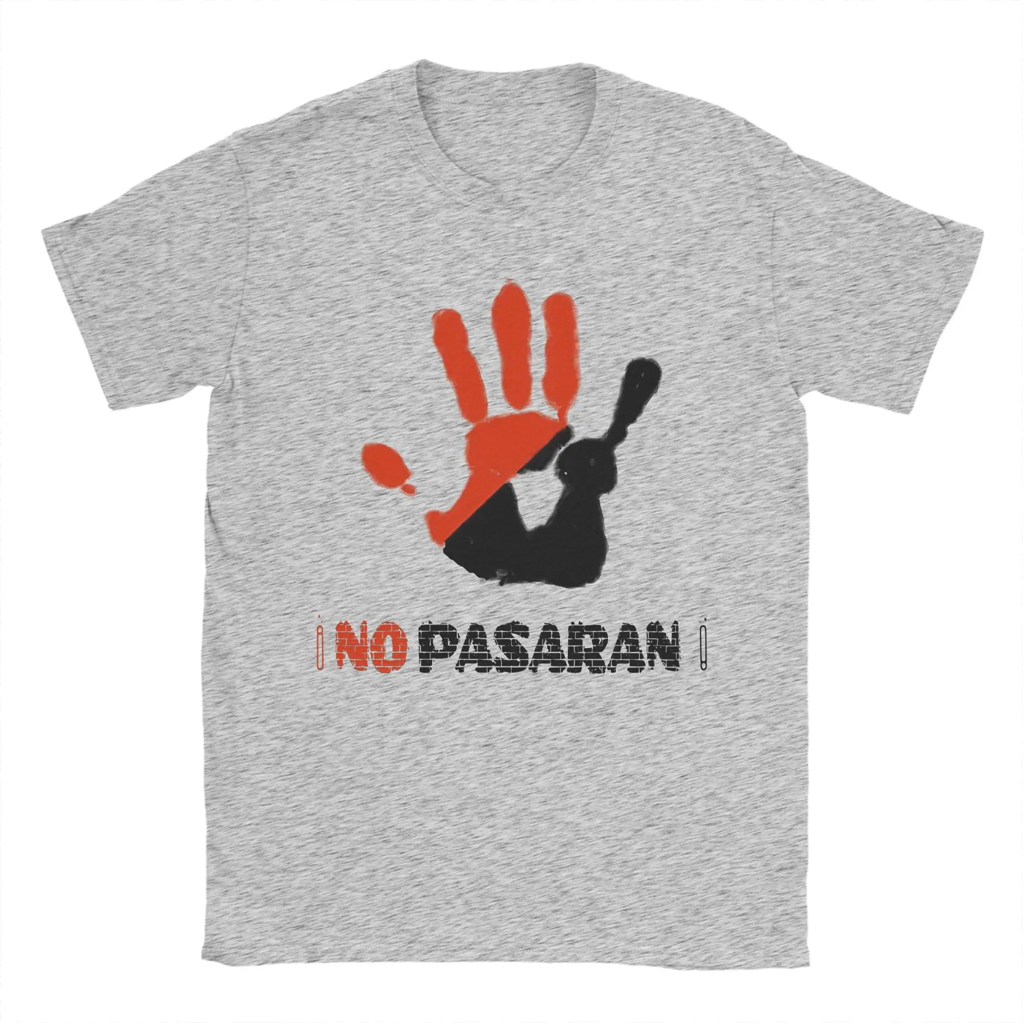 No Pasaran T-Shirts for Men Women  Funny 100% Cotton Tees Crew Neck Short Sleeve T Shirts Adult Tops